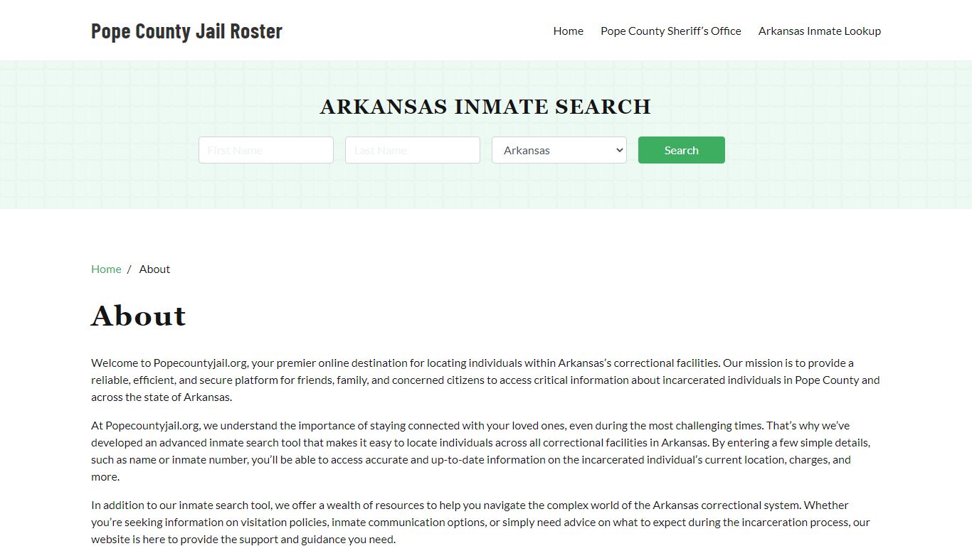 About - Pope County Jail